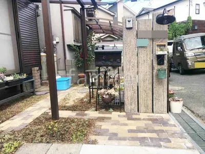 コンクリート製枕木(擬木)門柱 東洋工業 レイルスリーパーラフト