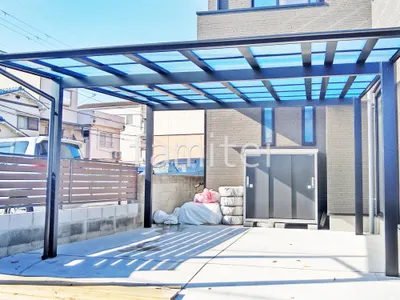 カーポート２台(ワイド) ツイン LIXIL ネスカＦ フラット屋根