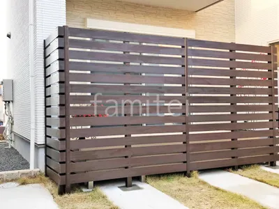 人工木・樹脂 フェンス（木調） F＆F マイティウッド ベーシック極 高尺タイプ 目隠し 木調・ラティス 樹脂