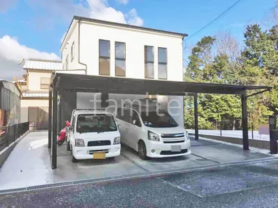 カーポート３台 （横ワイド トリプル） YKKAP エフルージュ FIRST フラット屋根