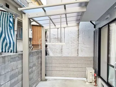 １階テラス屋根 （雨除け） YKKAP 独立式 レセパ Lタイプ フラット屋根 独立式 スタンダード