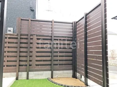 人工木・樹脂 フェンス(木調) F&F マイティウッド ベーシック極 高尺タイプ 目隠し 木調・ラティス 樹脂