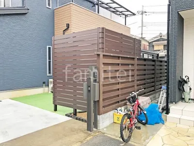 人工木・樹脂 フェンス(木調) F&F マイティウッド ベーシック極 高尺タイプ 目隠し 木調・ラティス 樹脂