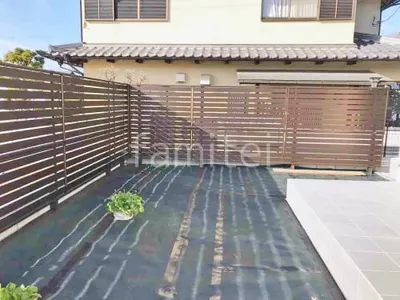 アルミ形材 フェンス YKKAP シンプレオYS2型 横スリット 2段支柱 目隠し