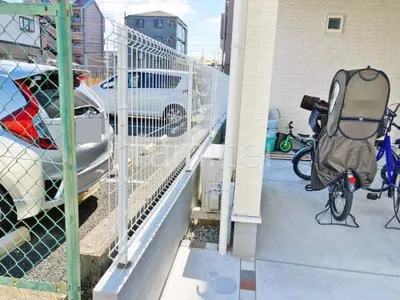 スチールメッシュ フェンス YKKAP イーネット3F型 スチール柱 境界・メッシュ