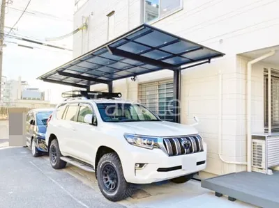 カーポート１台＋延長 （1.5台縦連棟） LIXIL ネスカＦ フラット屋根