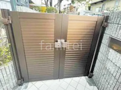 両開き 門扉 YKKAP シンプレオYM1型 横目隠し 