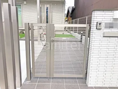 親子両開き 門扉 LIXIL AB YR2型 細横桟 