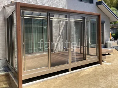 木造サンルーム ガーデンサンルーム LIXIL 木製調ガーデンルームGF 引戸サッシ仕様