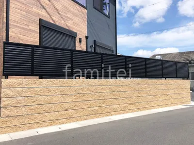 目隠し塀 LIXIL AB YL3型 横ルーバー3 化粧ブロック ユニソン シャモテイ