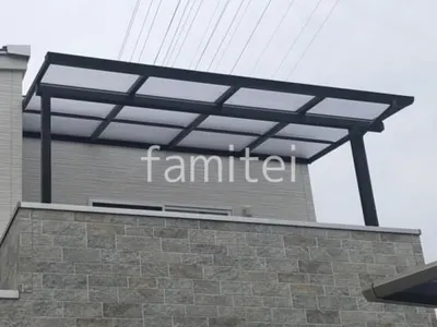 ２階ベランダ屋根  YKKAP ソラリアF フラット屋根 スタンダード 壁付