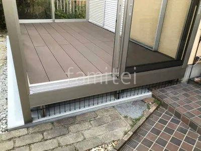 サンルーム床下 メッシュ囲い