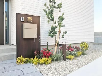 門柱 LIXIL ファンクション門袖 郵便受けポスト フラット横型