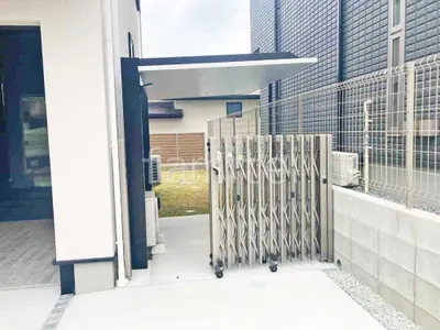 片開き 伸縮門扉 LIXIL アルシャインII PG型R Aタイプ ペットガード サイクルポート 自転車バイク屋根 LIXIL カーポートSC フラット屋根 吊り下げ屋根