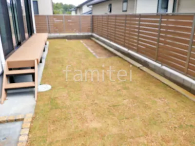 アルミ形材 フェンス LIXIL 木製調AB YS3型 横スリット3 目隠し 木調・ラティス ブロック塀 (化粧ブロック) ユニソン リゲル