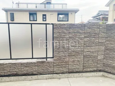 デザインブロック塀 （化粧ブロック） 東洋工業 レイヤーウォール  アルミ形材 フェンス LIXIL AB YT1型 採光パネル 目隠し 採光