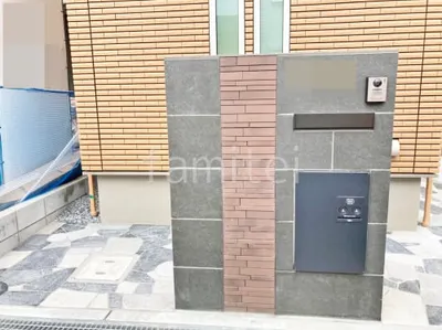 化粧ブロック門柱 東洋工業 クオリーウォール 壁タイル張り LIXIL メルヴィオ アルデア 郵便受けポスト YKKAP エクステリアポストG3型 宅配ボックス Panasonic コンボミドル