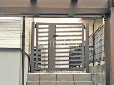 親子両開き 門扉 LIXIL AB YR2型 細横桟 