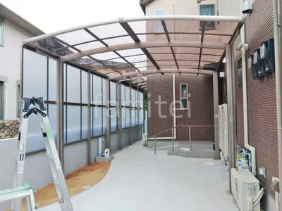 カーポート２台(ワイド) ツイン LIXIL ネスカＲ アール屋根