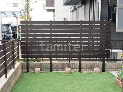 人工木・樹脂 フェンス（木調） F＆F マイティウッド ベーシック極 高尺タイプ 目隠し 木調・ラティス 樹脂