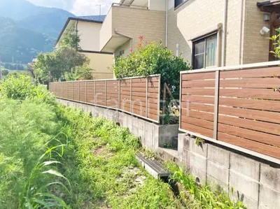 アルミ形材 フェンス LIXIL 木製調AB YS3型 横スリット3 目隠し 木調・ラティス