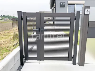 親子両開き 門扉 YKKAP シンプレオTB1型 たて格子 