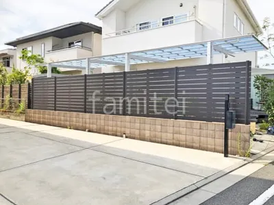 人工木・樹脂 フェンス（木調） F＆F マイティウッド ベーシック極 目隠し 木調・ラティス 樹脂