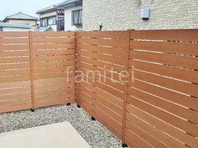 人工木・樹脂 フェンス（木調） F＆F マイティウッド ベーシック極 高尺タイプ 目隠し 木調・ラティス 樹脂