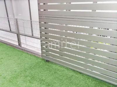 アルミ形材 フェンス 三協アルミ レジリア YK3型 横板格子 2段柱 60角 目隠し