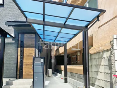 サイクルポート 自転車バイク屋根 YKKAP エフルージュ FIRST フラット屋根