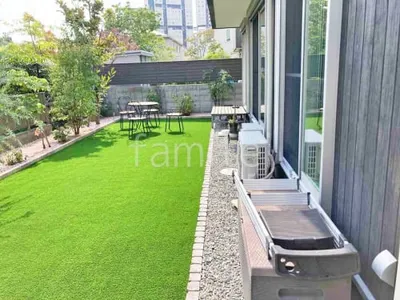 防犯砂利敷き バラス砕石 防草シート加工