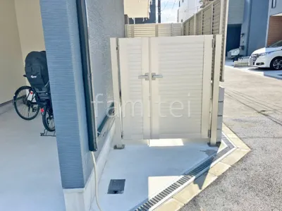 親子両開き 門扉 YKKAP シンプレオYM1型 横目隠し 