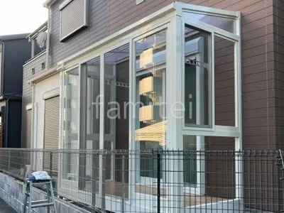 引き戸 樹脂デッキ サンルーム（テラス囲い） YKKAP ソラリアF フラット屋根