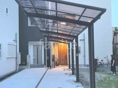 カーポート２台(縦) 連棟 LIXIL ネスカＲ アール屋根