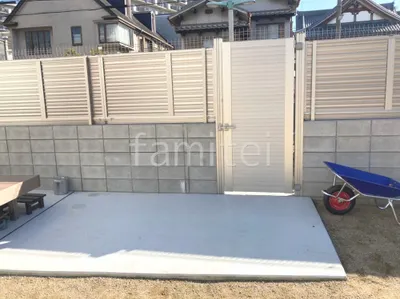 片開き 門扉 YKKAP シンプレオYM1型 横目隠し 