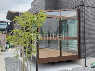 引き戸 樹脂デッキ サンルーム（テラス囲い） YKKAP ソラリアF フラット屋根