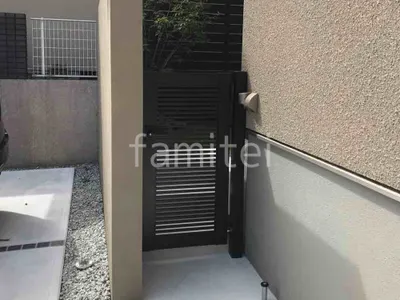 勝手口門扉 YKK シンプレオ1型 横格子 片開き