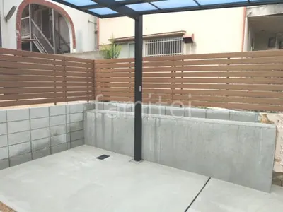 アルミ形材 フェンス LIXIL 木製調AA YS3型 横スリット(板張り) 目隠し 木調・ラティス