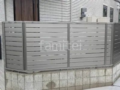 目隠しフェンス塀 LIXIL AB YS3型 横スリット3 化粧ブロック積 ユニソン リゲル