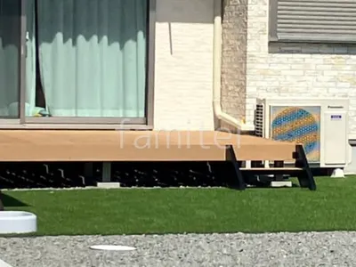 人工木ウッドデッキ LIXIL 人工木 樹ら楽ステージ 階段ステップ2段