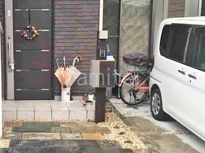 機能門柱 照明あり  LIXIL 木製調FW パターン7 