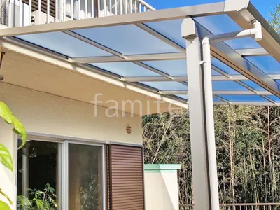 １階テラス屋根 （雨除け） YKKAP ソラリアF フラット屋根 スタンダード 壁付