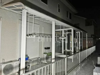 引き戸 樹脂デッキ サンルーム（テラス囲い） YKKAP ソラリアR 積雪50cm対応 アール屋根 １階テラス屋根 （雨除け） YKKAP ソラリアR 積雪50cm対応 アール屋根 スタンダード 壁付