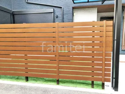 人工木・樹脂 フェンス（木調） F＆F マイティウッド デコll 高尺タイプ 目隠し 木調・ラティス 樹脂