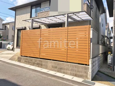 人工木・樹脂 フェンス（木調） F＆F マイティウッド ベーシック極 高尺タイプ 目隠し 木調・ラティス 樹脂