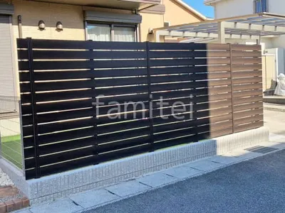 人工木・樹脂 フェンス（木調） F＆F マイティウッド ベーシック極 高尺タイプ 目隠し 木調・ラティス 樹脂