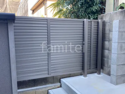 目隠しフェンス塀 LIXIL AB YL3型 横ルーバー3 2段柱 60角 上段のみ