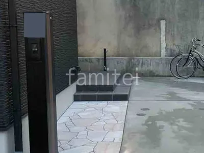 玄関アプローチ階段 床タイル貼り LIXIL グレイスランド