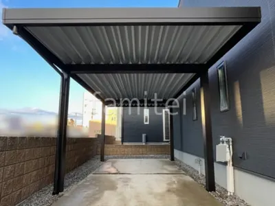 カーポート１台 （単棟） YKKAP ジーポートPro 積雪50cm対応 フラット屋根 折板屋根