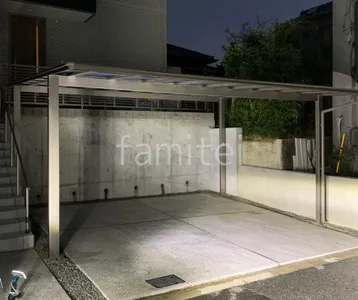 カーポート２台(ワイド) ツイン LIXIL ネスカＦ フラット屋根